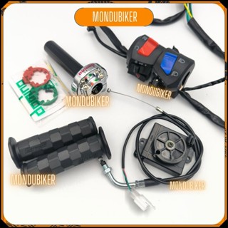 Combo cùm tăng tốc DOMINO và cùm công tắc FZ và bộ chuyển ga xe điện gắn thông dụng các dòng xe