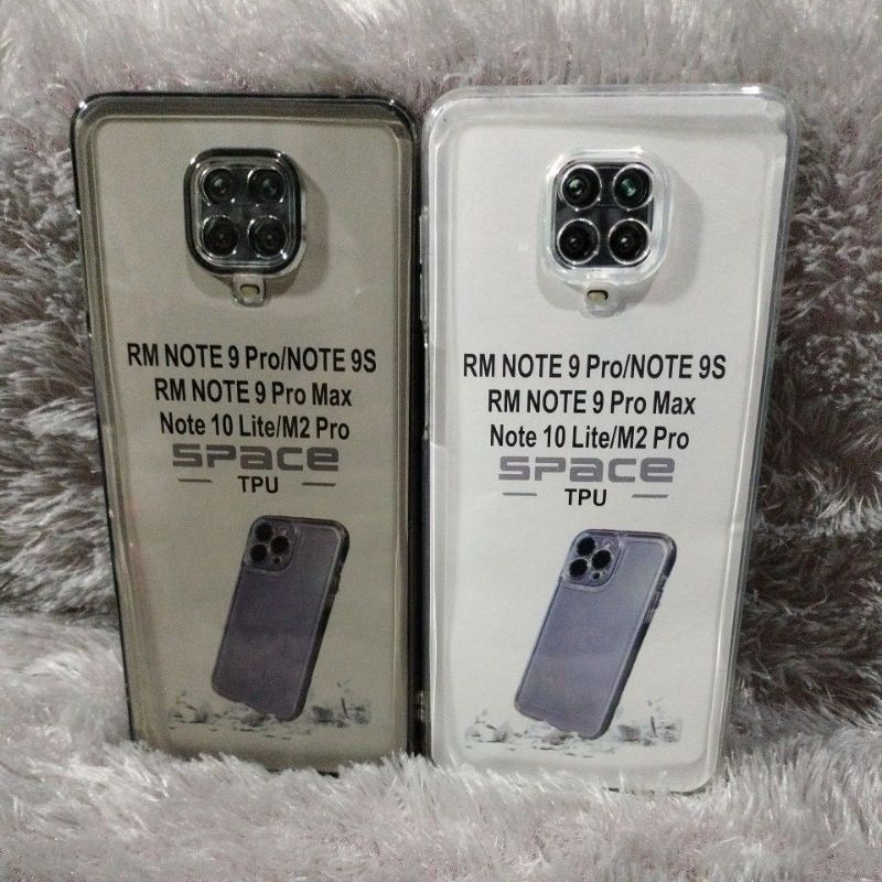 Softcase REDMI NOTE 9 Pro MX Note 9S Vỏ silicon túi khí không gian trong suốt màu đen trong suốt TPU