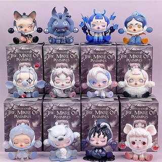  POPMART bong bóng mott SKULLPANDA Giấc Mơ Ăn Thịt loạt động vật hộp mù làm bằng tay Món quà thời thượng phiên bản Quê Hương