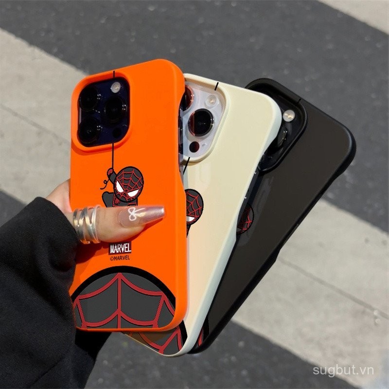 Ốp điện thoại di động Apple nhện treo ngược phiên bản Q thú vị Ốp nửa bao chống rơi iPhone 13promax 