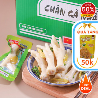 Chân gà cay hey yo Việt Nam sả ớt, ăn vặt healthy giá rẻ ngon gói 40g, chân gà ủ vị sạch Lucky Star