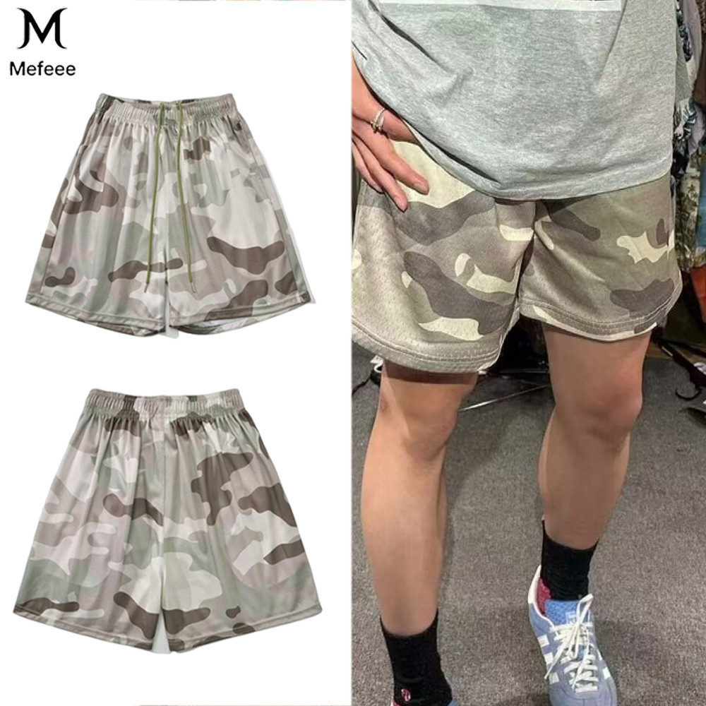 Phong Cách Mỹ Retro Unisex Hợp Thời Trang Ngụy Trang Quần Short Lưới Bóng Rổ Quần Short Nam Mới Dáng Rộng Nhanh Khô Quần Thể Thao Cho Nam