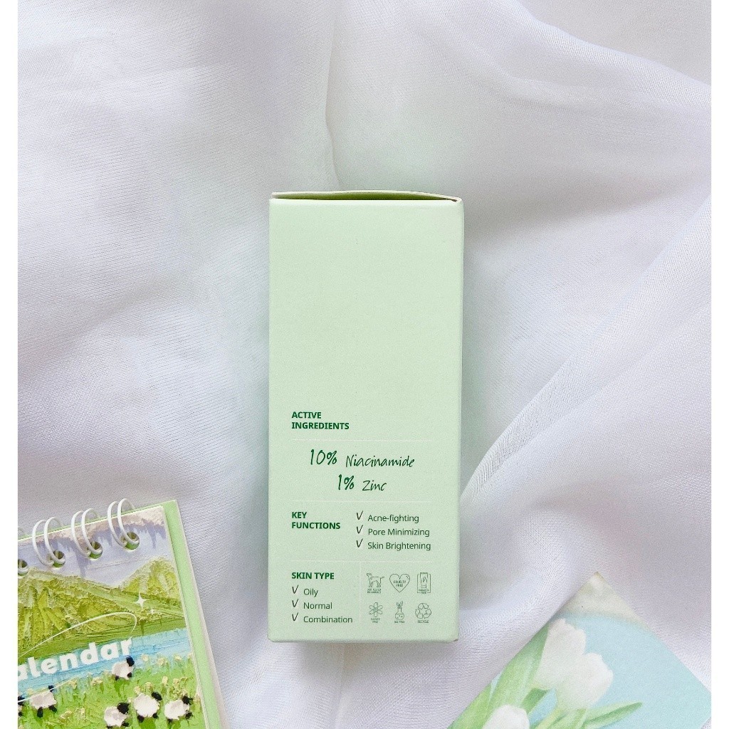 Tinh Chất Serum Giảm Mụn, Làm Sáng Da The Auragins Niacinamide Zinc Acne Clear Brightening Serum 30ml