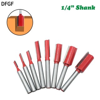 DFGF cắt rãnh ESPO, 1 / 4 "Shank 6.35mm Dụng cụ cắt phay, Bộ định tuyến cắt tỉa khắc thép chuyên nghiệp Bit chế biến gỗ