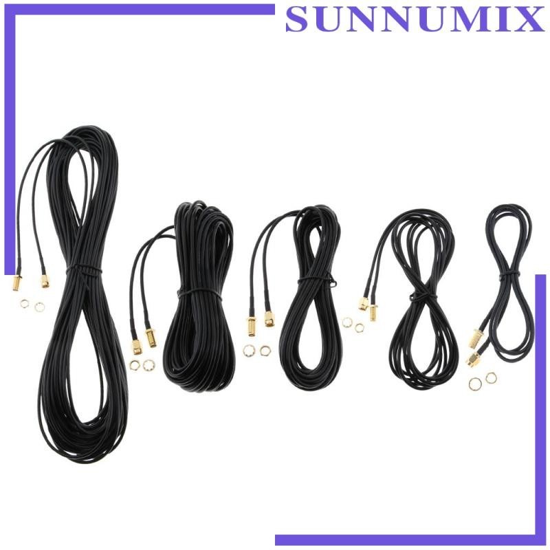 [Sunnimix] 2x Ăng-ten WiFi RP-SMA Dây cáp đồng trục mở rộng cho Wi WLAN Router 3