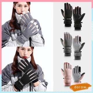 Găng tay trượt tuyết cảm ứng màn hình giữ ấm mùa đông chống trượt chống nước nhiều màu tùy chọn cho nữ