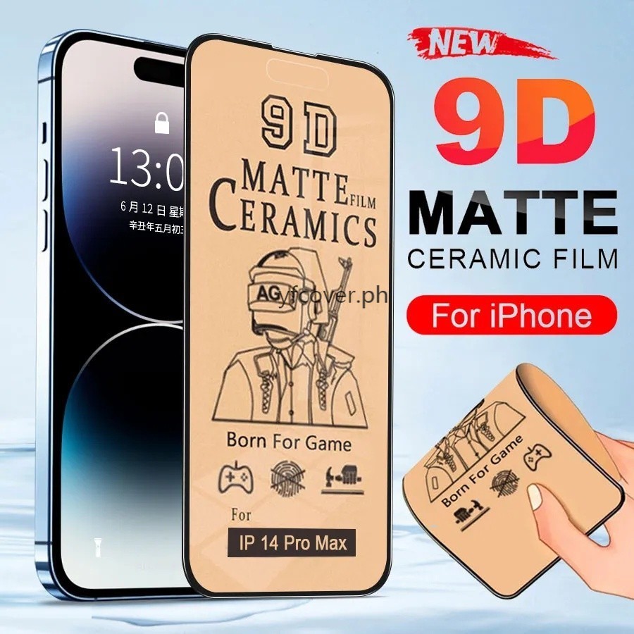 IPhone 16 Pro Kính cường lực gốm mờ cho iPhone 16 15 14 Plus 13 12 Mini 11 Pro Max X XS MAX XR 8 7 6