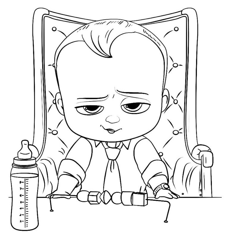 The Boss Baby (Nhóc Trùm) - Set 20 Tờ Tranh Tô Màu A4 A5 Dành Cho Màu Sáp, Màu Chì - TRANH TÔ MÀU