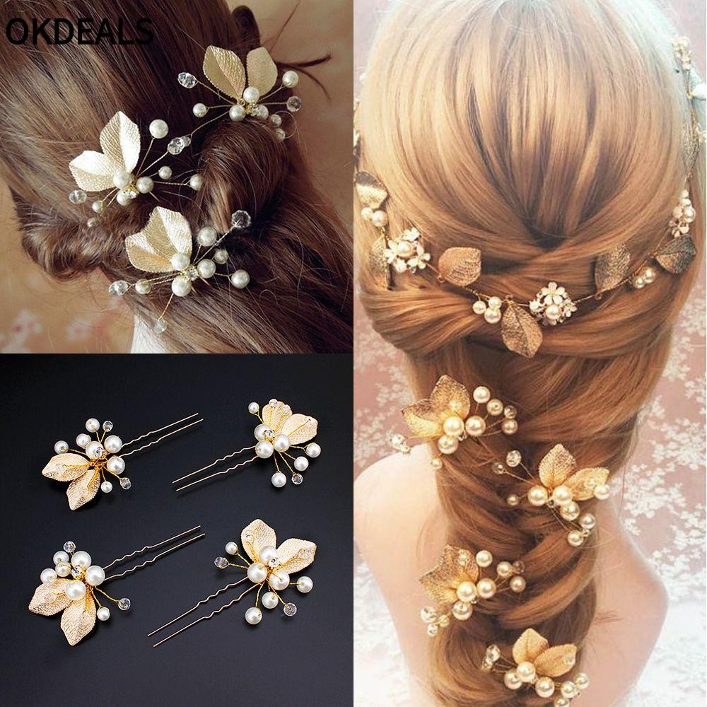 OKDEALS cài tóc ngọc trai cho cô dâu