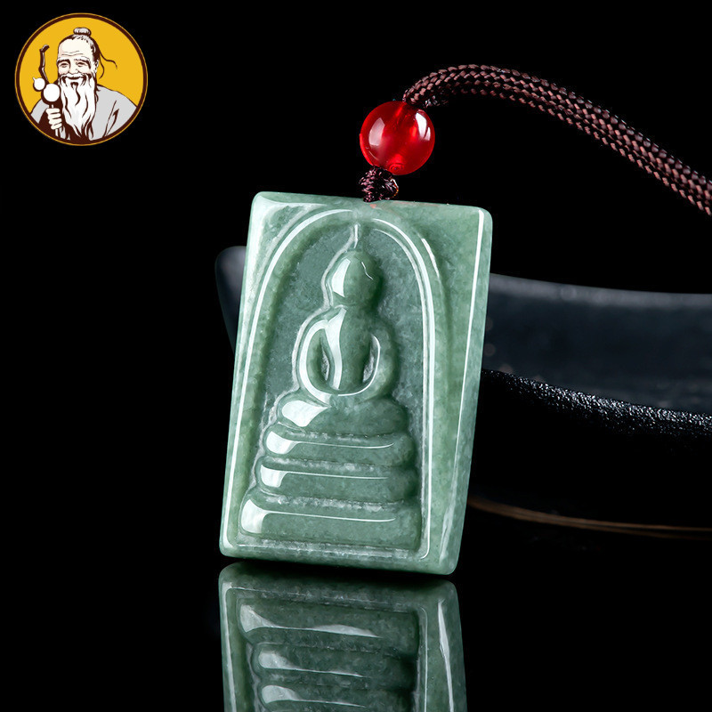 ((Có Giấy Chứng Nhận Thẩm Định) Hàng Hóa Tự Nhiên Ngọc Đậu Xanh Chongdi Bùa Đạo Phật Không Pha Đông 