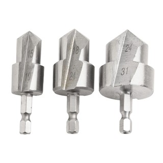3pcs 6.35mm Hexagonal Shank Drill Bit Water Pipe Expansion Drill Punch Plumber