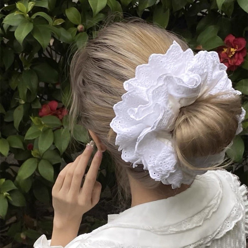 Ahellogirl 4 Lớp Đa Năng Handmade Ren Cotton Đầu Thời Trang Phong Cách Gothic Cho Nữ Cô Gái