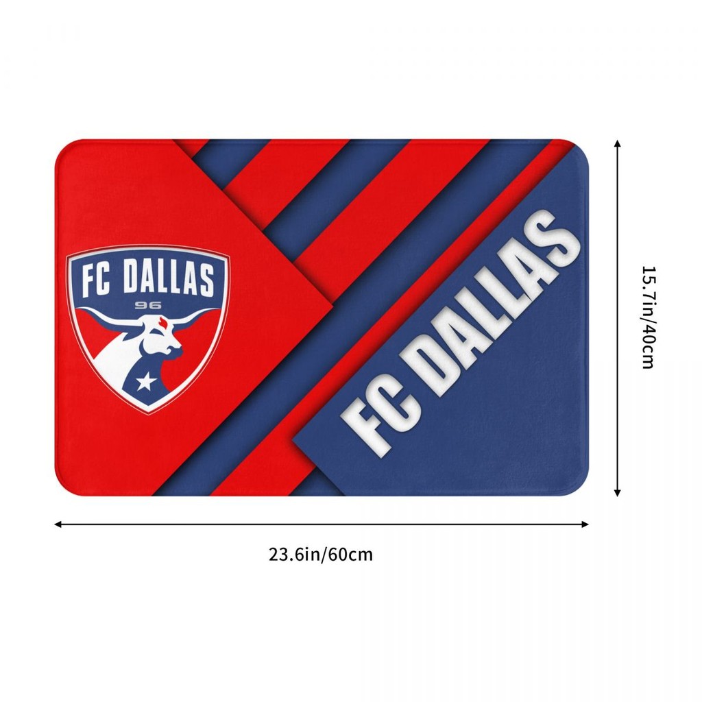 FC Dallas Logo Phòng Tắm Flannel Sàn Thảm Vệ Sinh Nhà Vệ Sinh Chống Trơn Trượt Chân Thảm Cửa Hút Nướ