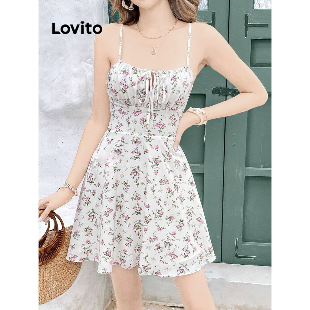 Lovito Váy hoa Ditsy thường ngày cho nữ LNM70119