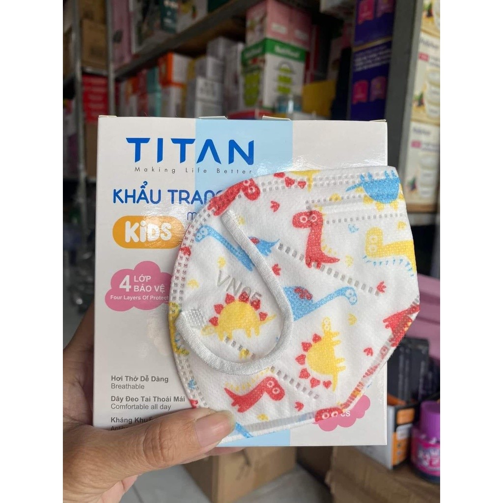 1 hộp (10chiếc) Khẩu Trang trẻ em 2-12 T HM95 KIDMASK kháng khuẩn,chống bụi mịnCHÍNH HÃNG