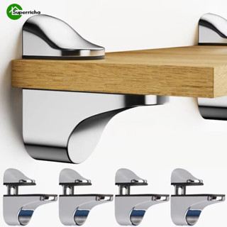 Phụ kiện phần cứng gia đình - Kẹp cố định bảng phân vùng tủ - Giá treo tường, có thể điều chỉnh - Giá đỡ kệ hỗ trợ phòng tắm - Giá đỡ kệ kính hợp kim kẽm