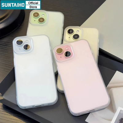 Suntaiho Ốp Lưng iPhone Đơn Giản Trong Suốt Mờ Nhám Đen Chống Bẩn Ốp Điện Thoại Cao Cấp TPU Mềm Trắng Chống Sốc Cho Iphone 16 15 14 13 12 11 Pro Max IP 7 8 Plus Iphon X XR Xs Max