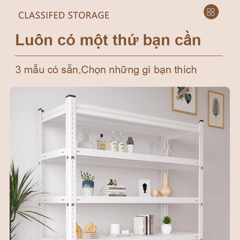BMZAR Kệ Sắt V Lỗ Tấm Thép Dày Kệ Để Đồ Chịu Tải 50kg/Tầng Kệ Sắt Lắp Ghép Da Năng 3-6 Tầng | BigBuy360 - bigbuy360.vn