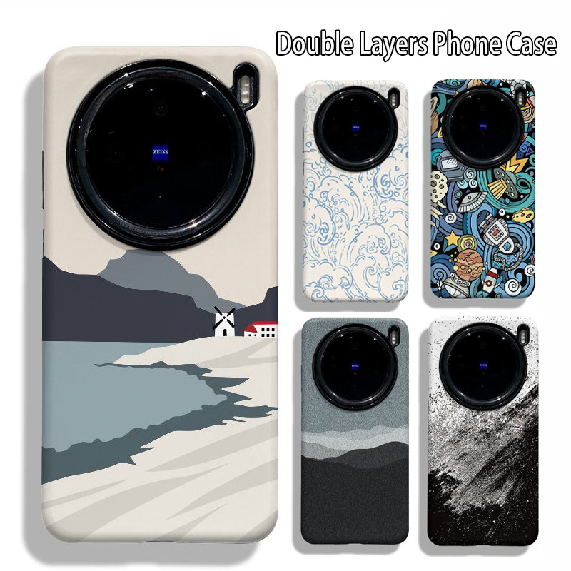 Dành Cho Vivo X200 Ultra X200 Pro Fashion Element Printing Micro Matte Double Layers Shockproof Phon