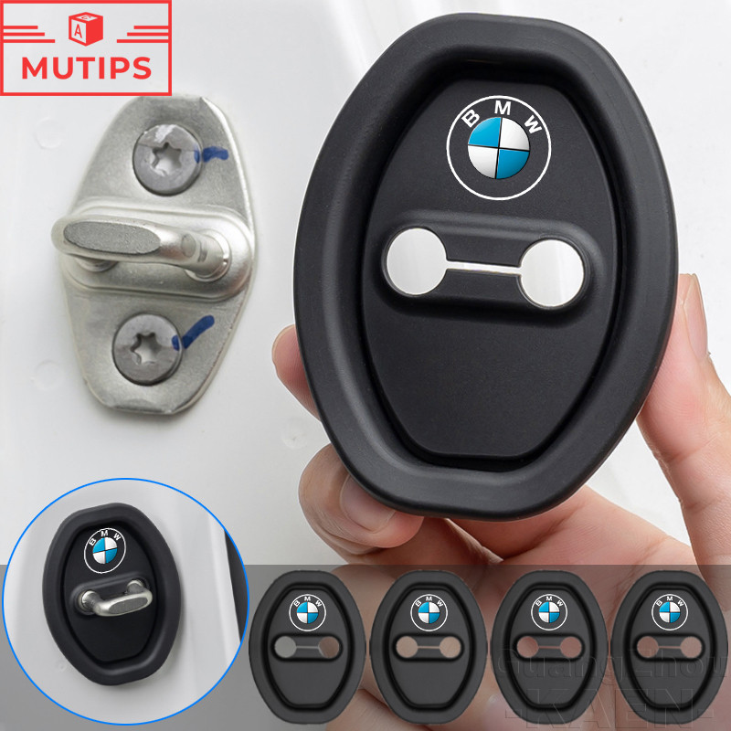 Xe BMW Khóa Cửa Bao Cao Su Silicon Khóa Cửa Khóa Giảm Chấn Miếng Lót Bảo Vệ Cho X5 G05 F15 E53 Z4 E8