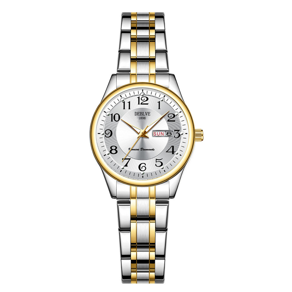 Đồng hồ đeo tay nữ chống thấm nước kỹ thuật số sang trọng Niche lịch phát sáng đồng hồ quà tặng nổ giá trị cao mới