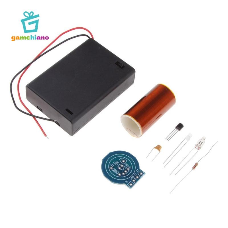 Gamchiano Mini Tesla Coil Truyền không dây Không có Arc Magic Prop Giảng dạy Đồ chơi DIY