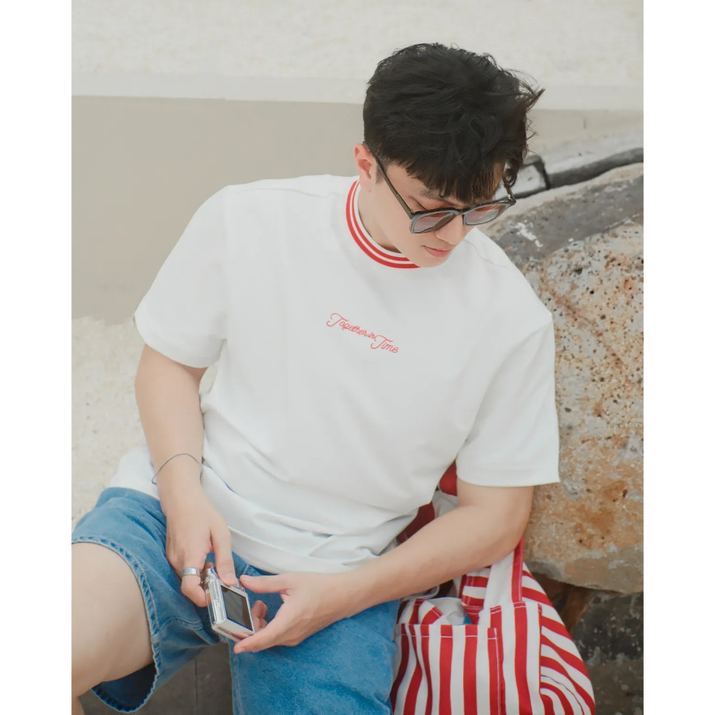 Áo thun tay ngắn nam phối cổ Form Loose - RT 10S25TSS027 | ROUTINE CÀ MAU