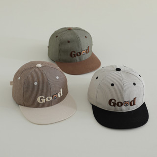 Hip Hop Trẻ Em Flat Vành Mũ Phong Cách Mỹ Retro Sọc Chữ TỐT Thêu Gấu Ngoài Trời Thường Ngày Cho Bé Mũ Bóng Chày