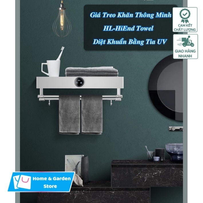 [HCM] - Giá Treo Khăn Thông Minh HL-HiEnd Towel Diệt Khuẩn UV (đạt chuẩn CE) - Home & Garden Store