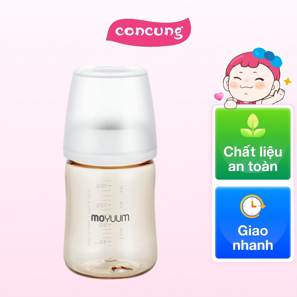  Bình sữa Moyuum thế hệ 3 PPSU 170ml  Beige  