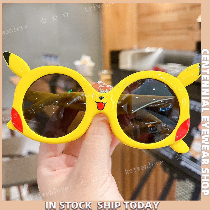 Pikaqiu Kính Mát Hoạt Hình Phân Cực Chống Tia UV Kính Mát Ma Thuật Cho Bé Trẻ Em Tấm Che Nắng Kính N