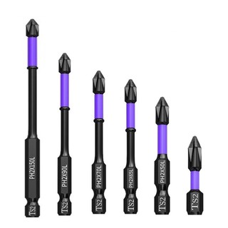 【LAGO】Impact Resistant Cross Screwdriver Bit Durable Magnetic PH2 Batch Head Design