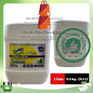 Nước rửa chén sunlight hương chanh sạch bay dầu mỡ can 9.5 kg / 3.6 kg.