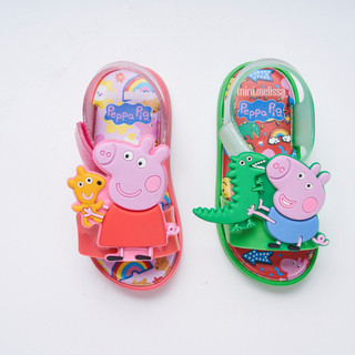   Giao hàng trong ngày  2024 melissa Giày thạch phong cách mới melissa Giày trẻ em Piggy Peppa Miệng cá Dép hở mũi Giày bé trai bé gái 