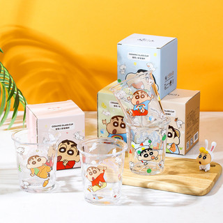 Cốc thủy tinh và cốc uống nước bút chì màu shin-chan phong cách Nhật Bản tường dày chịu nhiệt và lạnh