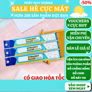 Combo 3 cây thước kẻ dẻo loại tốt 📏 FREESHIP 🚛 Thước kẻ dẻo loại tốt 15cm 20cm ✓Giá rẻ ✓Chất lượng cao - Phát Huy Hoàng