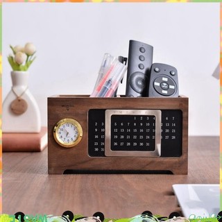 Hộp đựng bút chì gỗ bút chì có lịch để bàn sắp xếp bút gỗ để bàn lưu trữ văn phòng phòng phòng học trường youyilu