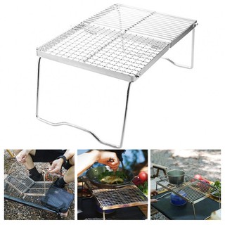 Cắm trại dã ngoại bằng thép không gỉ Lưới tản nhiệt gấp bền bỉ di động