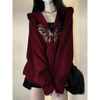 Áo hoodie zip in ấn 2024 Mới áo khoác hoodie zip Cho Nữ Bigsize70kg