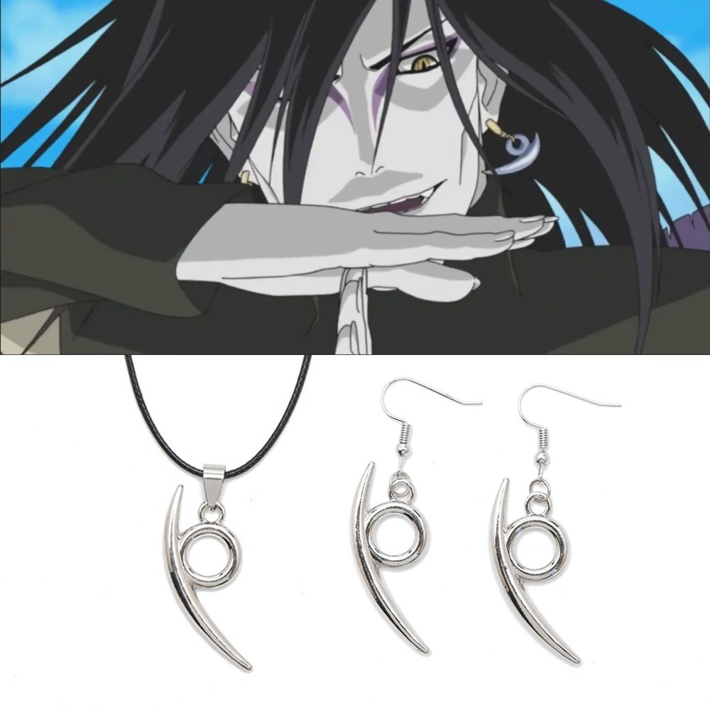 Anime Naruto Bông Tai Akatsuki Orochimaru Mặt Dây Chuyền Người Phụ Nữ Thời Trang Halloween Cosplay P