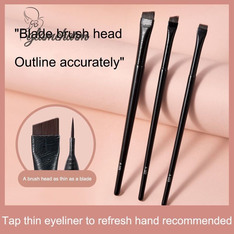 🦋glamcharm🦋Bàn chải kẻ mắt Blade, Bàn chải lông mày phẳng góc siêu mịn, trang điểm đặt dưới mắt Bàn chải chi tiết chính xác