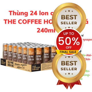 Thùng 24 lon cà phê sữa the coffee house sữa đá 240ml / lốc 6 lon cà phê sữa the coffee house sữa đá 240ml