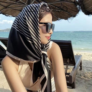 Khăn Quàng Cổ Vuông Cỡ Lớn 90cm Bằng Lụa Thời Trang Xuân Thu Cho Nữ