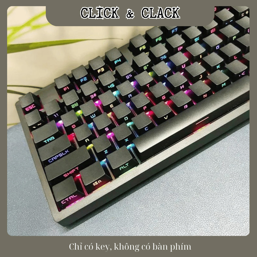 Keycap xuyên led mạch xuôi sideprint - OEM Profile ABS doubleshot - 131 Phím hỗ trợ nhiều layout | BigBuy360 - bigbuy360.vn