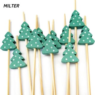 100 chiếc xiên trái cây tre dùng một lần 4,7 Inch