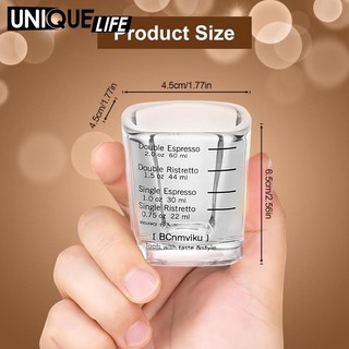 [Yoyo01] 2 Cốc đo thủy tinh Espresso 60ML Chắc chắn