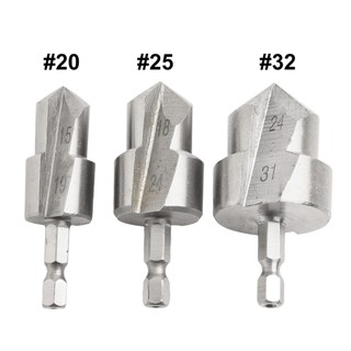 3pcs 6.35mm Hexagonal Shank Drill Bit Water Pipe Expansion Drill Punch Plumber