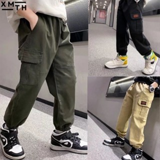 Quần vải kaki nam màu đen, xanh rêu, nâu túi hộp cho bé trai size nhỡ đại 18-52kg, quần dài kaki trẻ em nam mẫu FS