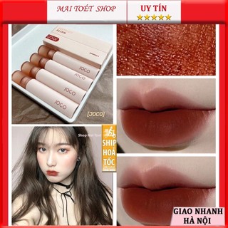  Son kem lì JOCO vỏ trắng tone đỏ nâu đất mềm mịn lâu trôi,son nội địa Trung 