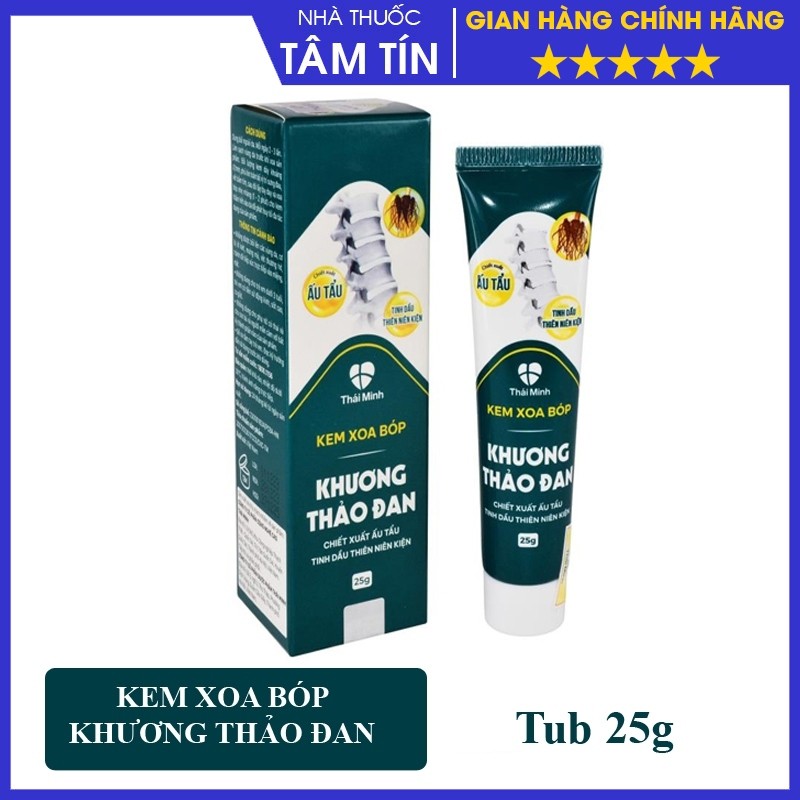 Kem Xoa Bóp Xương Khớp Khương Thảo Đan Thái Minh - Hỗ Trợ Giảm Đau Xương Khớp - Giảm Bầm Tím - Thư Giãn - Tuýp 10 - 25g